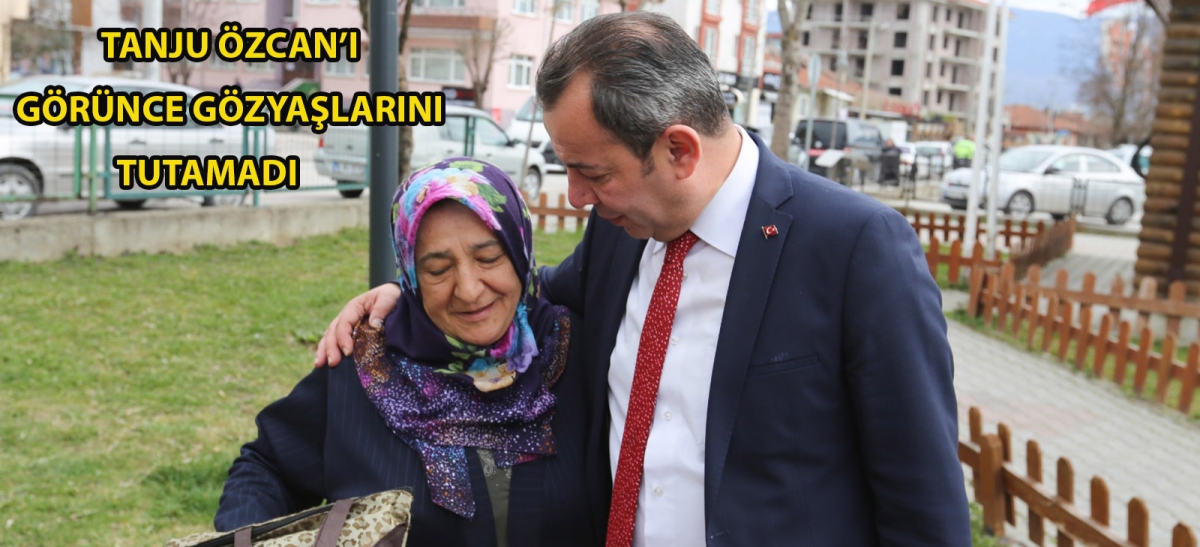 TANJU ÖZCAN'I GÖRÜNCE GÖZYAŞLARINI TUTAMADI