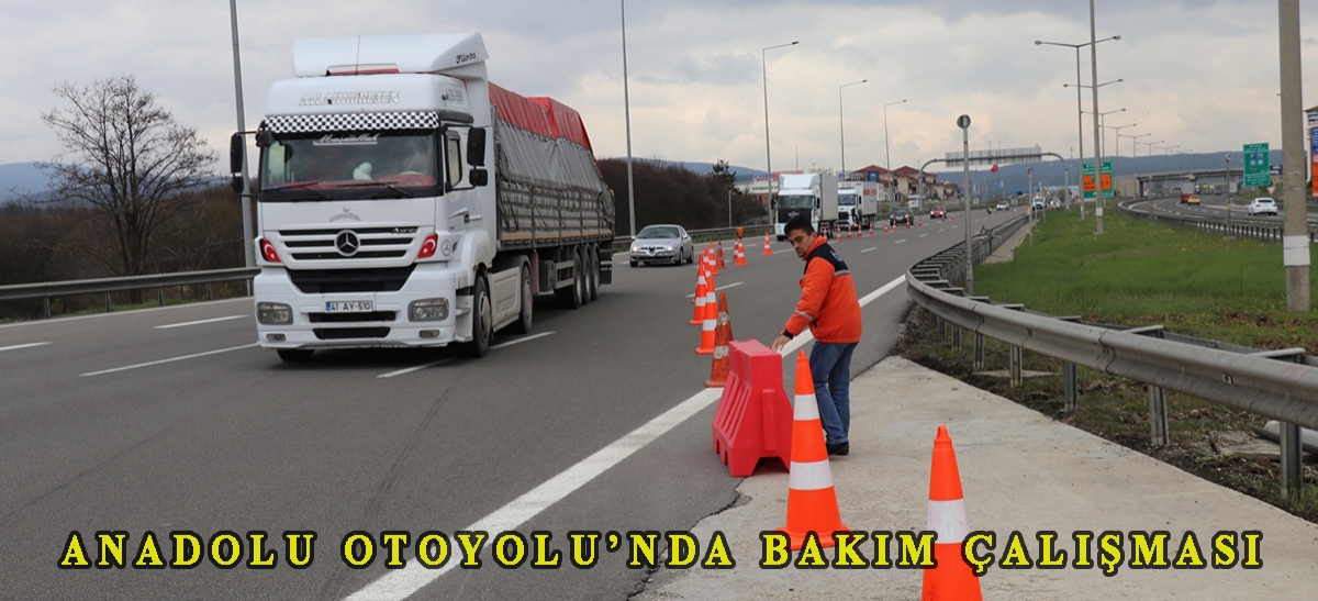 Anadolu Otoyolu'nda bakım çalışması