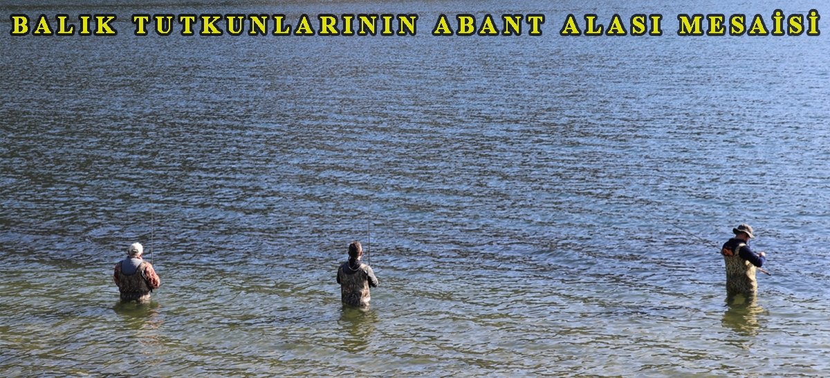 Balık tutkunlarının Abant alası mesaisi