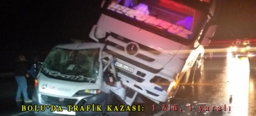 Bolu'da trafik kazası: 1 ölü, 1 yaralı