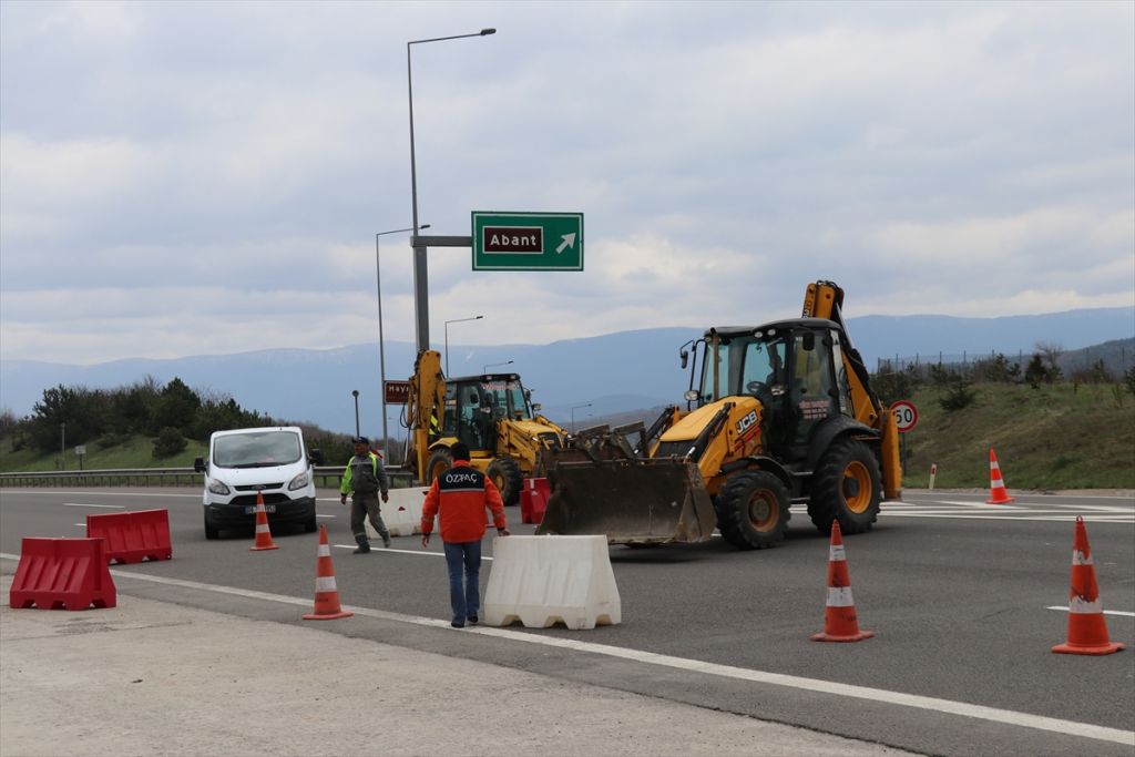 Anadolu Otoyolu'nda bakım çalışması