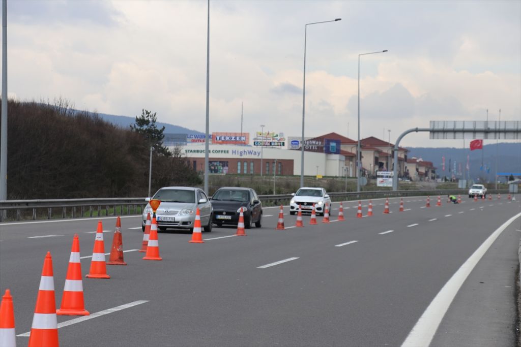 Anadolu Otoyolu'nda bakım çalışması