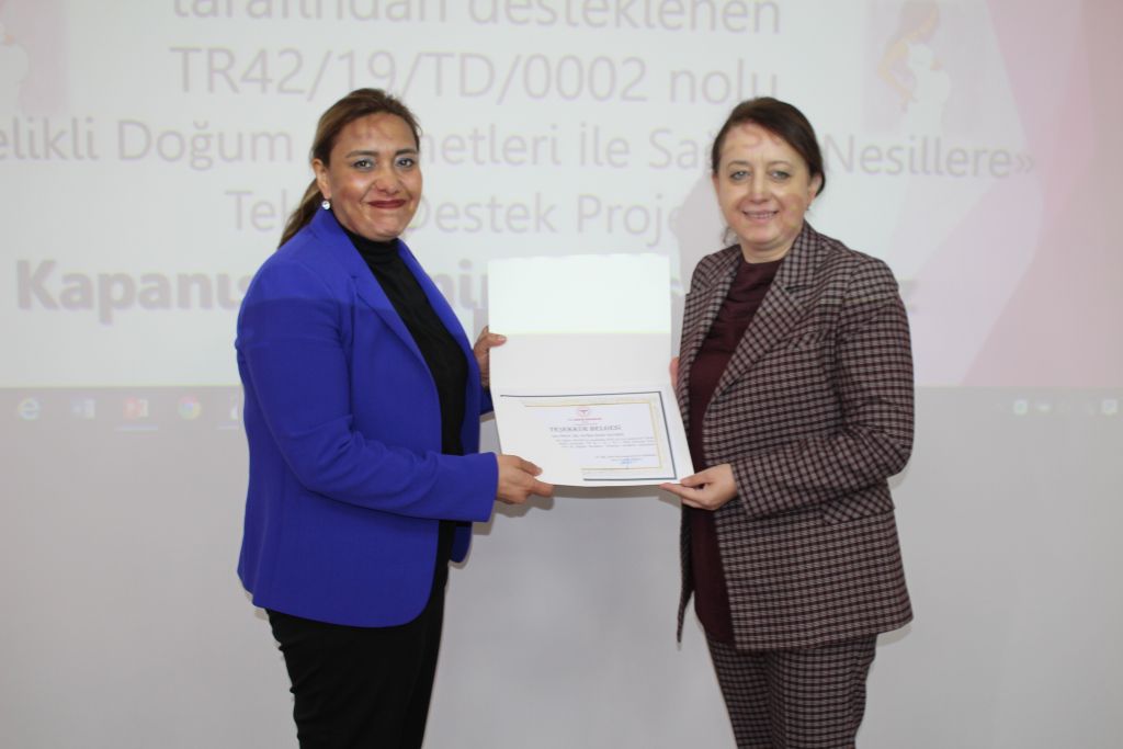 Nitelikli Doğum Hizmetleri İle Sağlıklı Nesillere Projesi tamamlandı