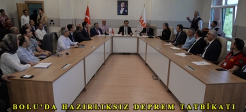 Bolu'da Hazırlıksız Deprem Tatbikatı