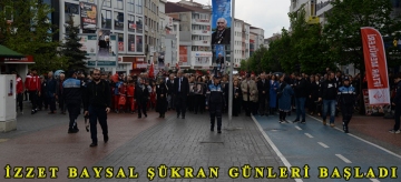 İZZET BAYSAL ŞÜKRAN GÜNLERİ BAŞLADI