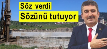 Yurt inşaatı başladı