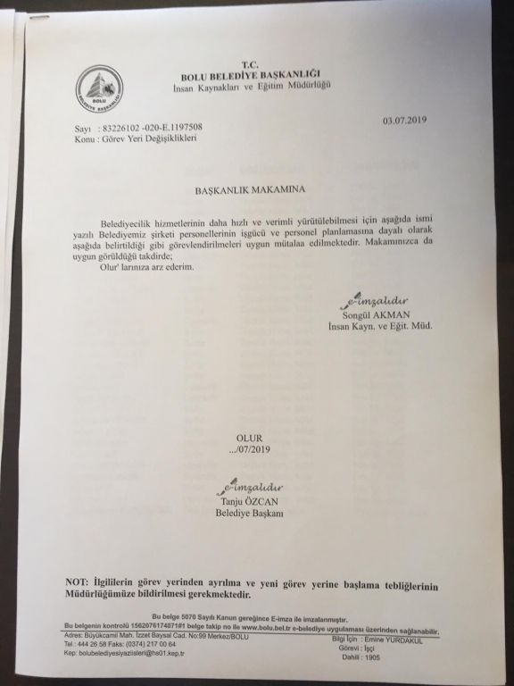 Belediyede toplu sürgün mü var?