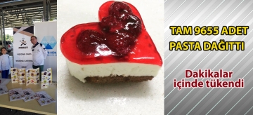 Tam 9655 tane pasta dağıttı