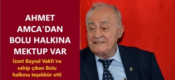 Ahmet Baysal'dan Bolu halkına teşekkür