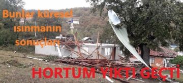 Mudurnu'yu hortum vurdu