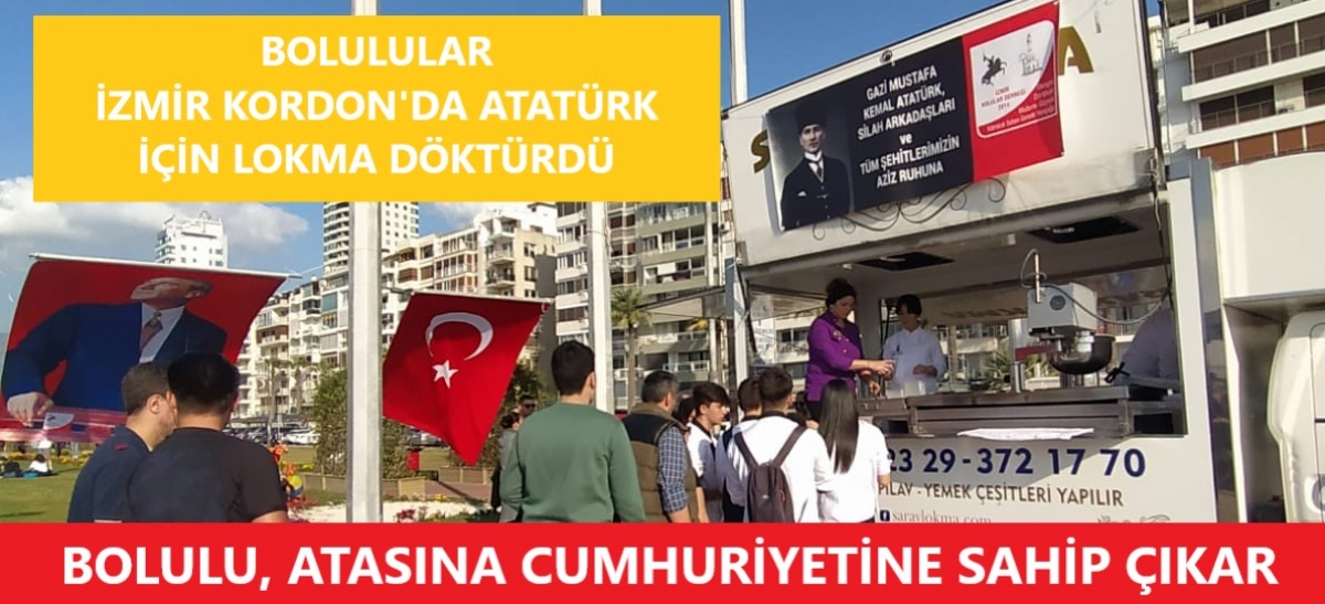 İzmir Bolulular Derneği Atatürk için lokma dağıttı