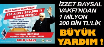 İZZET BAYSAL VAKFI'NDAN SAĞLIĞA BÜYÜK DESTEK
