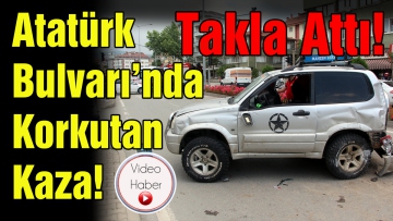 Savrulup takla attı