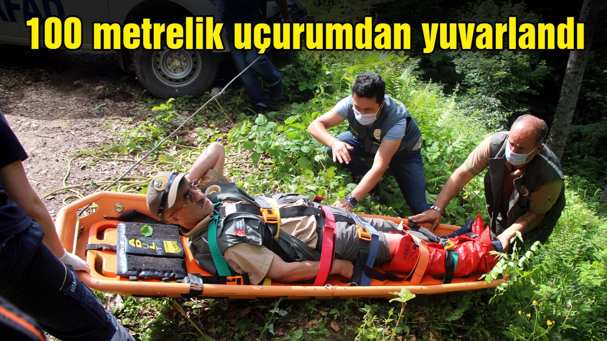 100 metre uçurumdan yuvarlandı