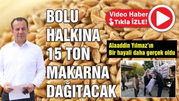 Tanju Başkan 15 ton makarna dağıtacak
