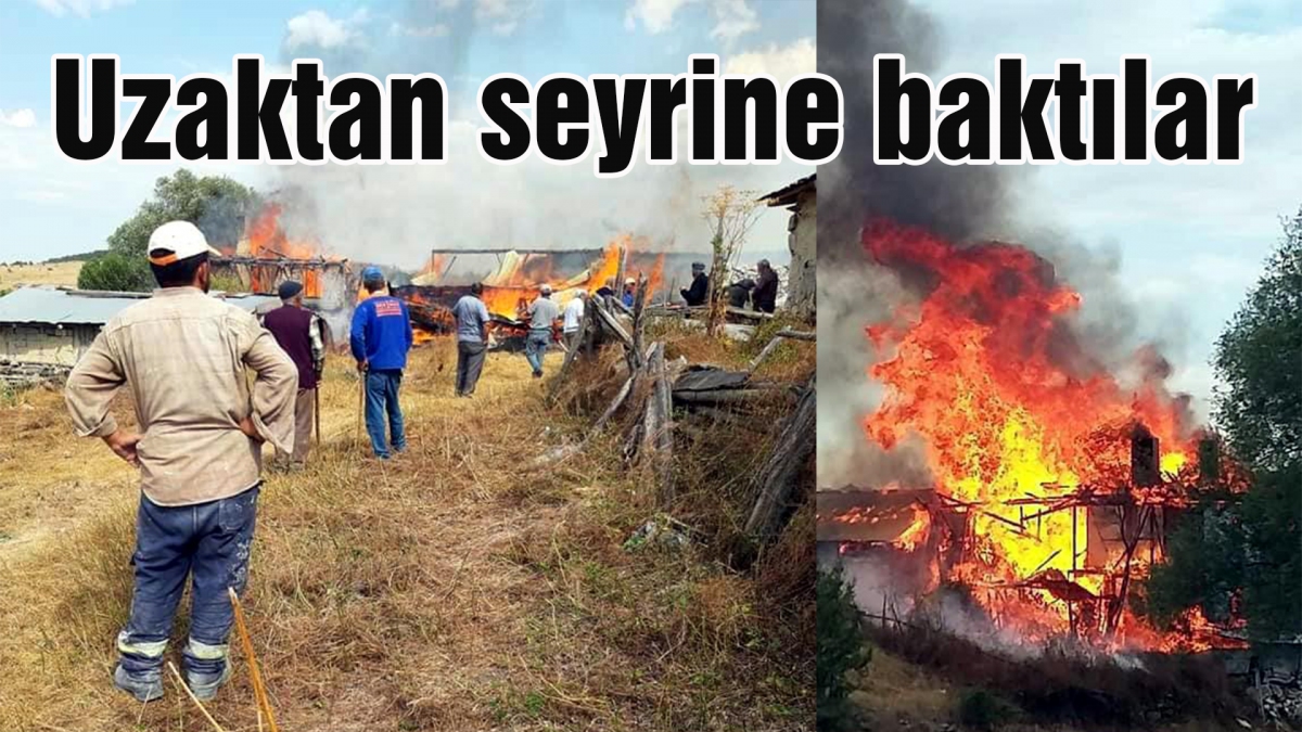 Ev ve samanlık kül oldu