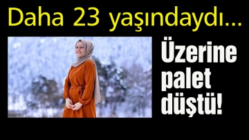 Üzerine palet düştü