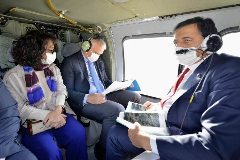 Turizm Bakanı Ersoy Bolu'yu havadan inceledi