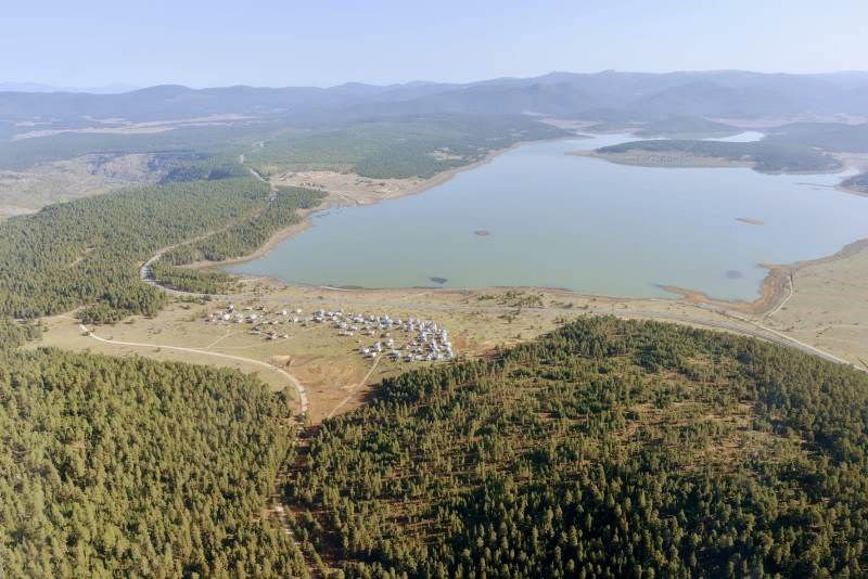 Turizm Bakanı Ersoy Bolu'yu havadan inceledi