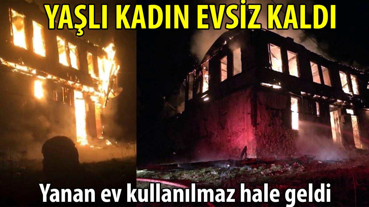 Yaşlı kadın evsiz kaldı