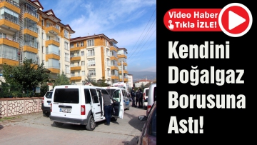 Doğalgaz borusuna kendini astı