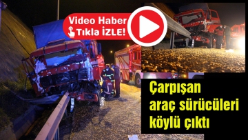 Çarpışan araç sürücüleri köylü çıktı