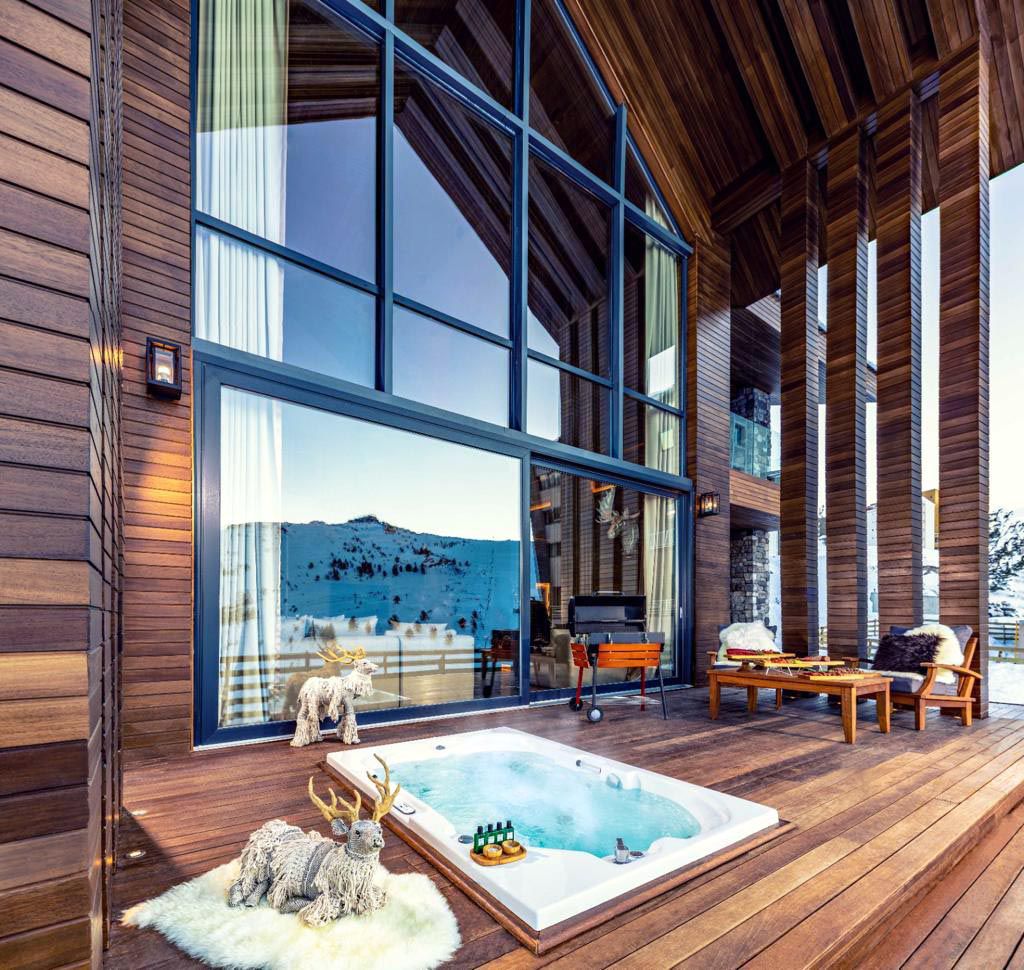 Kartalkaya'da lüks dağ evlerinde gecelik konaklama 80 bin TL