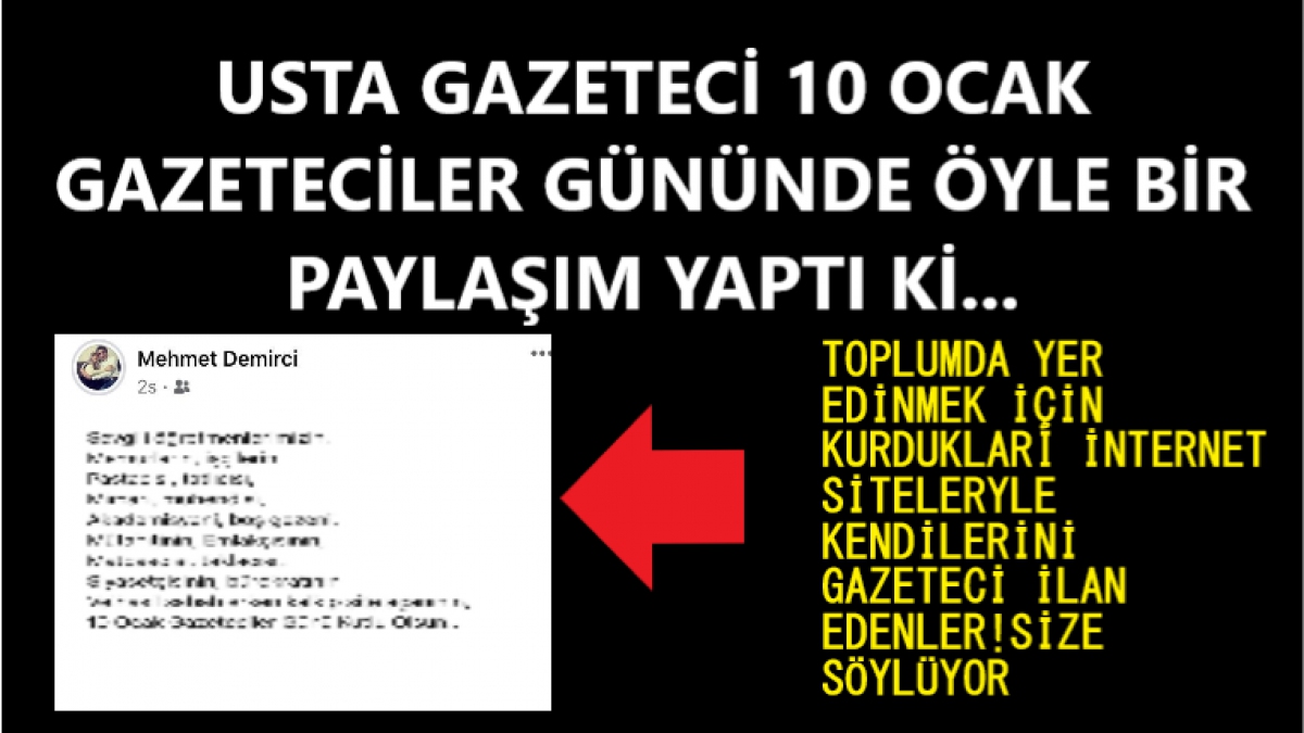 USTA GAZETECİDEN 10 OCAK YORUMU