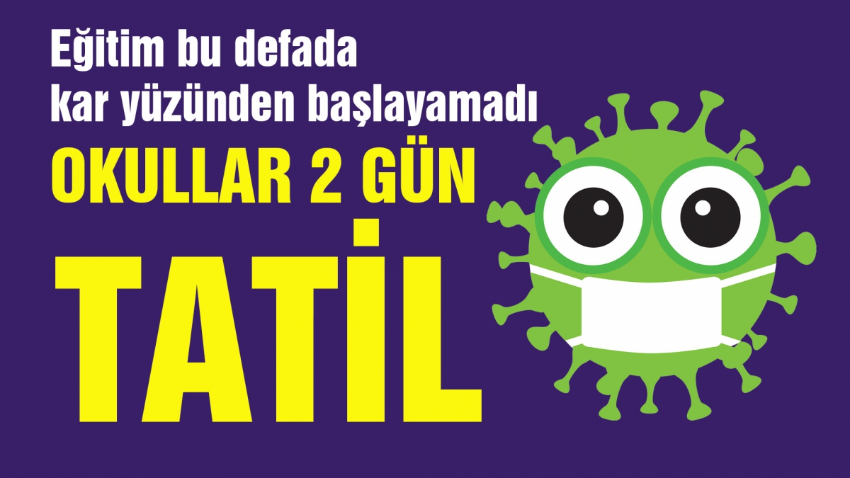 Okullara 2 gün kar engeli