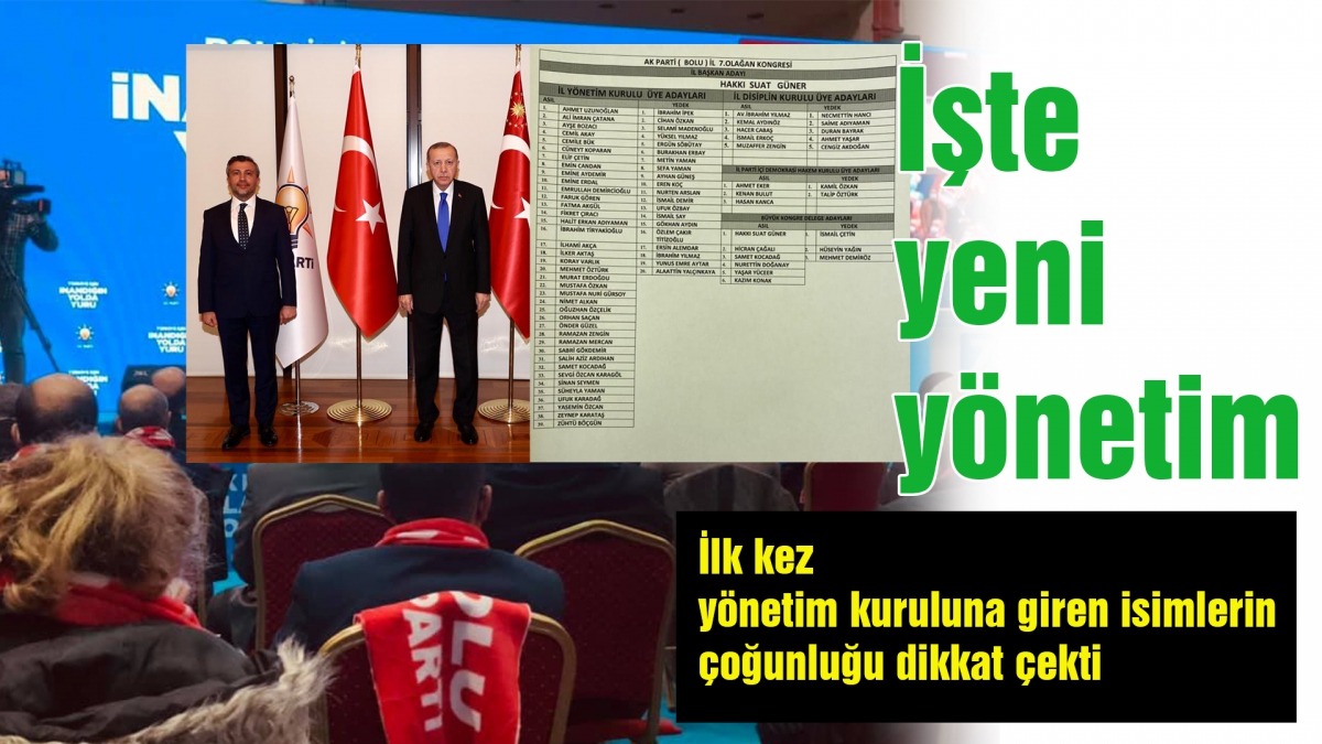 Suat Güner'in yönetim listesi belli oldu