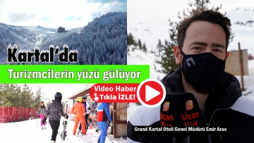 Kartalkaya'da turizmcilerin yüzü gülüyor