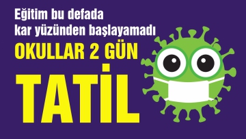 Okullara 2 gün kar engeli