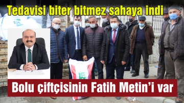 Bolu çiftçisinin Fatih Metin'i var