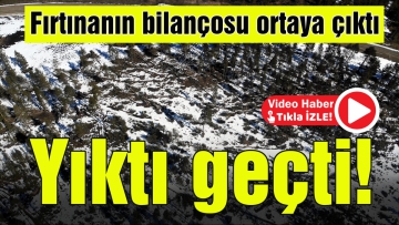 Fırtına yıktı geçti