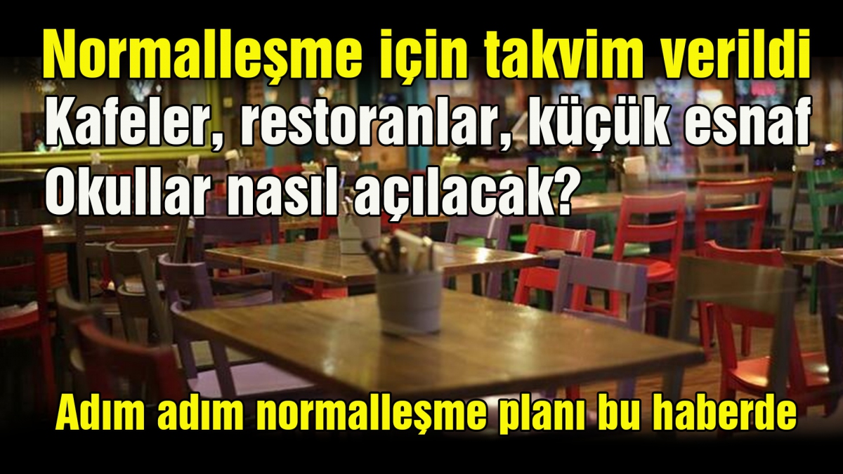 Türkiye normalleşme planı belli oldu