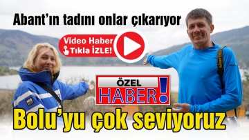 Abant'ın tadını Rus turistler çıkarıyor
