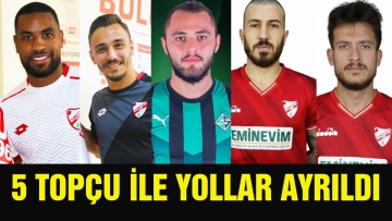 Boluspor'da 5 topçu kulüple yollarını ayırdı