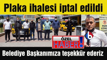 Taksi plakası ihalesi iptal