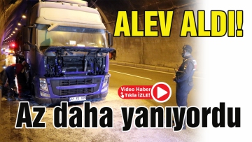 Seyir halinde alev aldı
