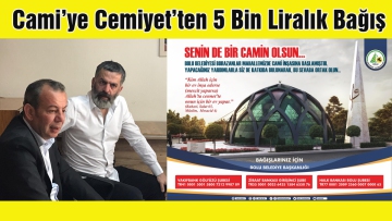 Cami'ye Cemiyet'ten 5 Bin Liralık Bağış