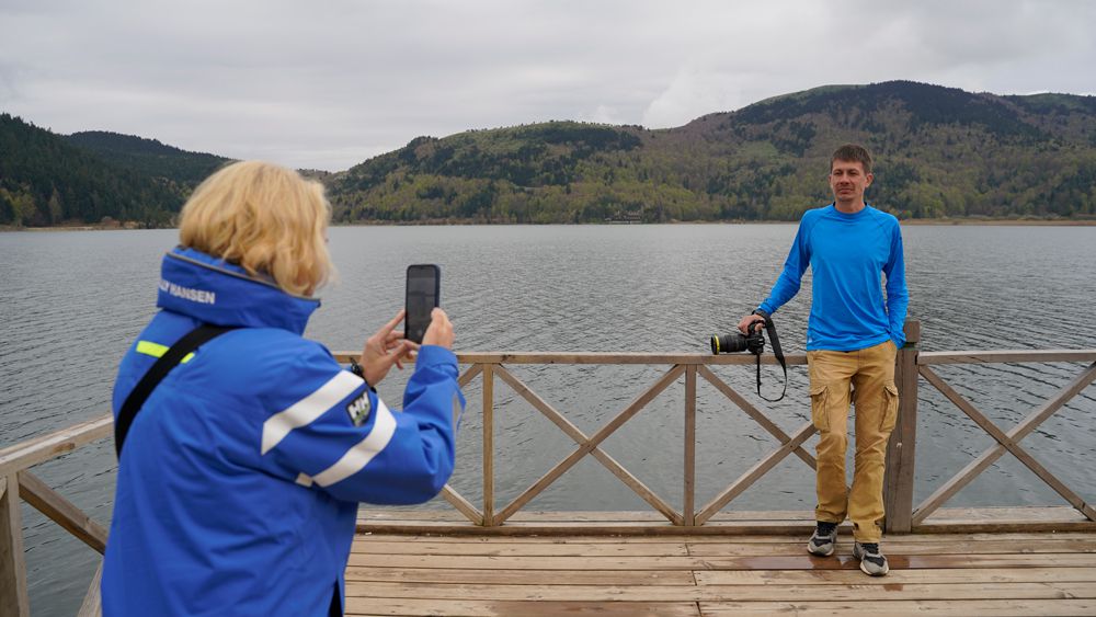 Abant'ın tadını Rus turistler çıkarıyor