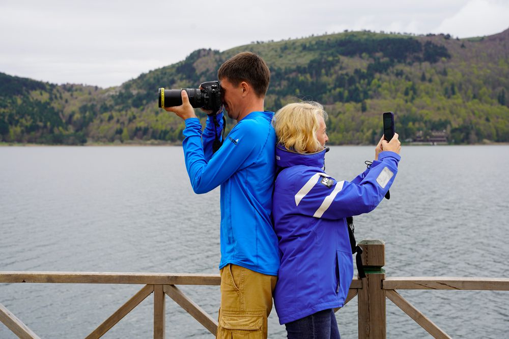 Abant'ın tadını Rus turistler çıkarıyor