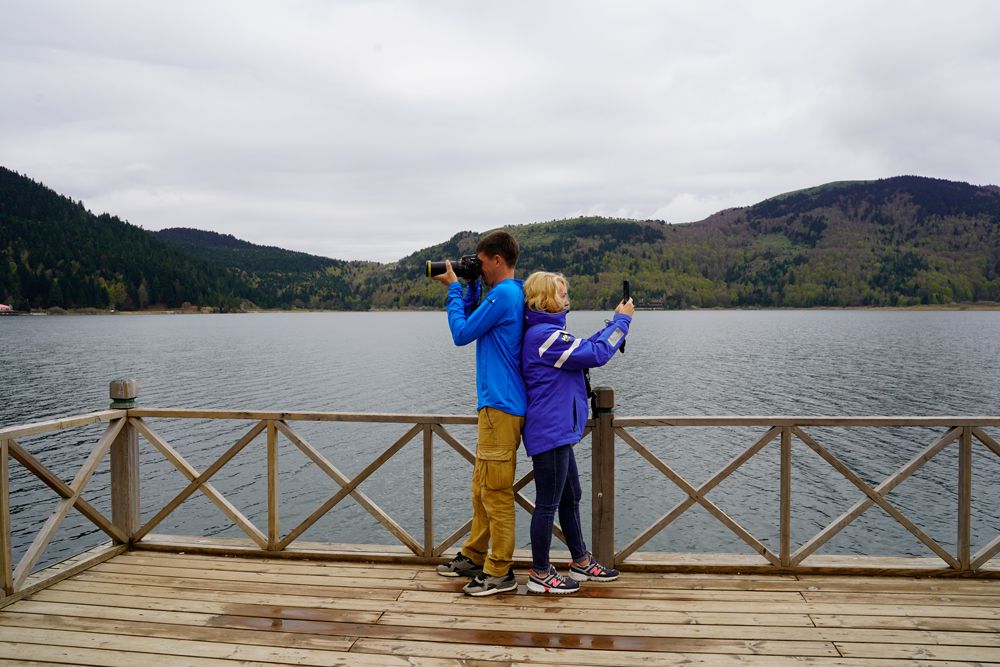 Abant'ın tadını Rus turistler çıkarıyor