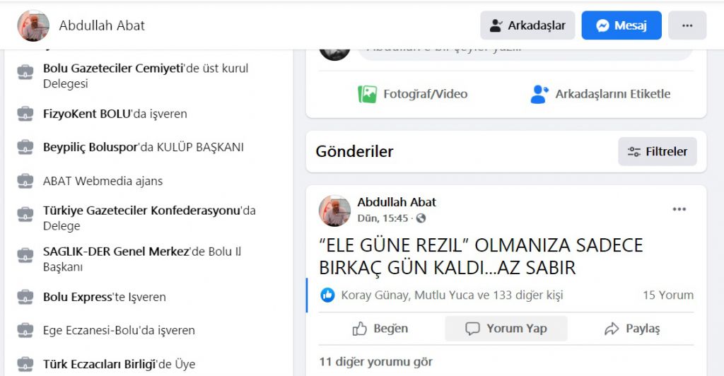 Abdullah Abat suskunluğunu bozuyor
