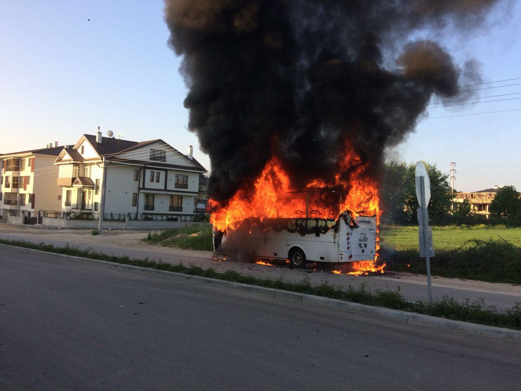 Park halinde cayır cayır yandı