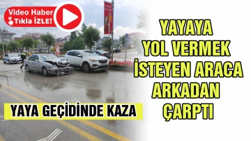 Yaya geçidinde kaza 