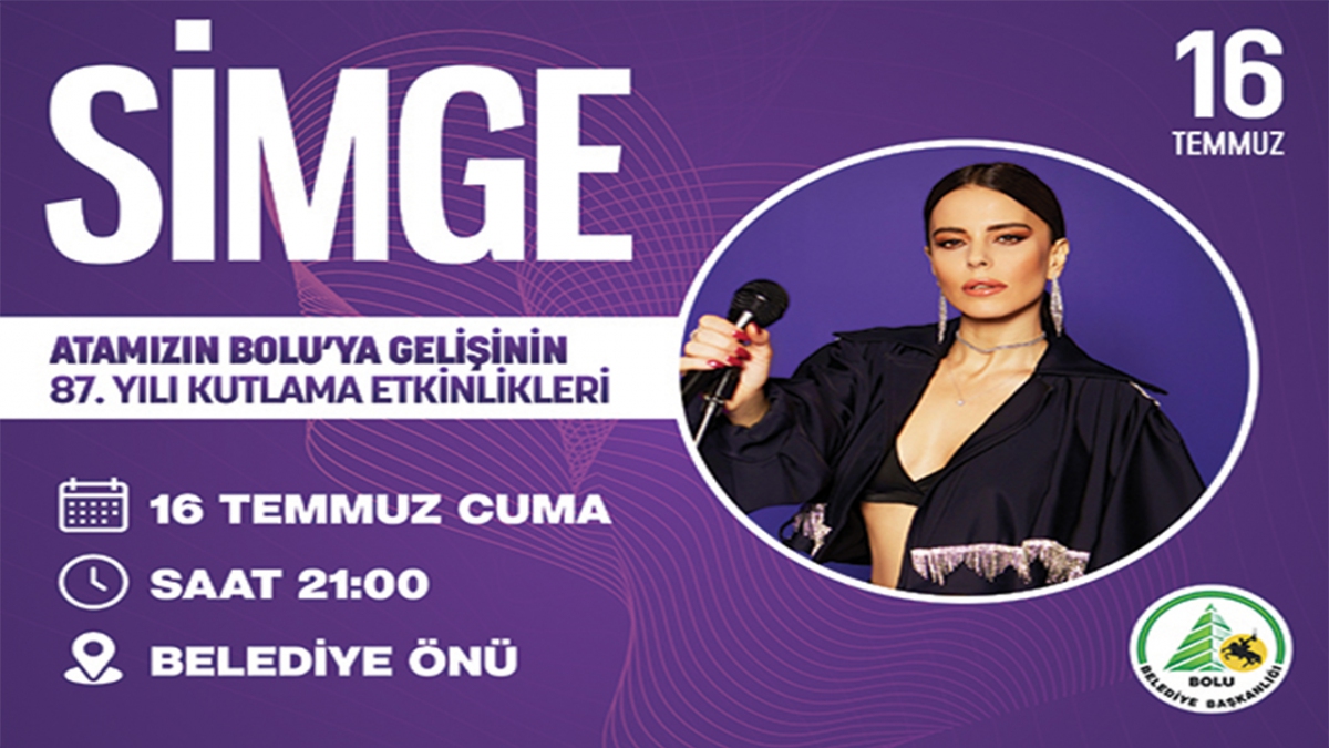 Pop müziğin sevilen ismi Simge Sağın Bolu'da konser verecek