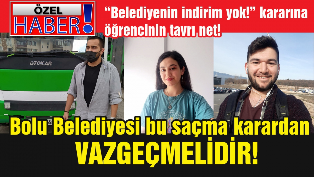 Bolu Belediyesi bu saçma karardan vazgeçmelidir