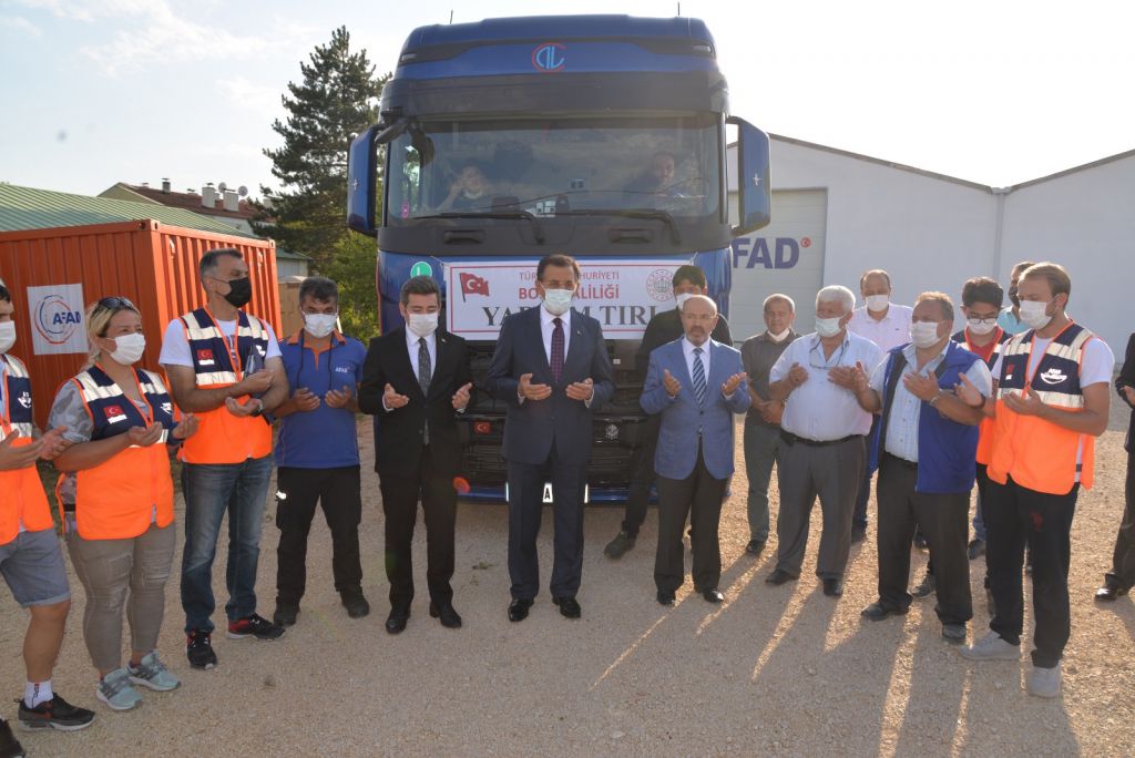 Ayni yardım tırı Kastamonu'ya gönderildi