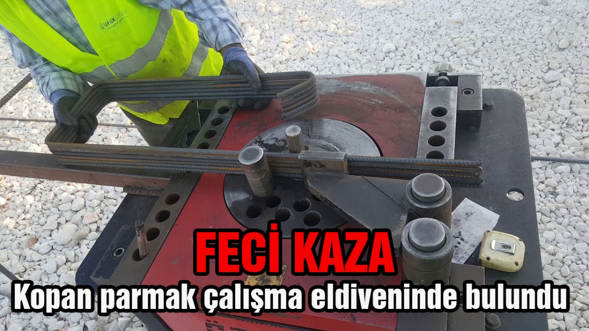 Kopan parmak çalışma eldiveninde bulundu